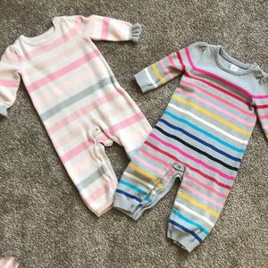 GAP baby sweater jumpsuits lot of 2